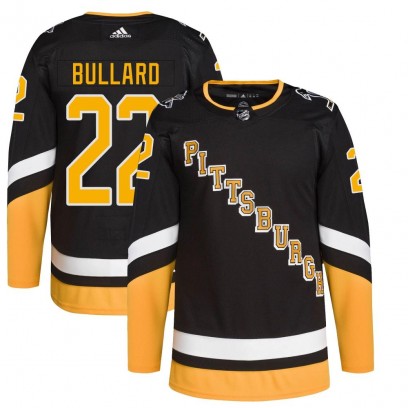 Youth Authentic Pittsburgh Penguins Mike Bullard Adidas 2021/22 Alternate Primegreen Pro Player Jersey - Black