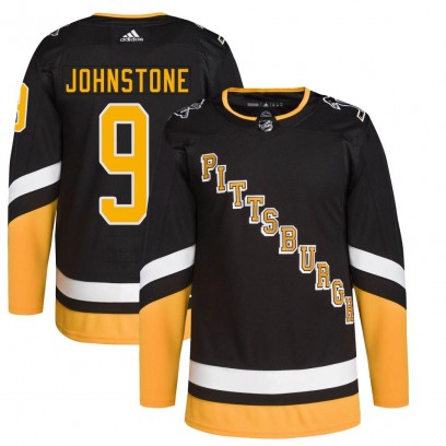 Youth Authentic Pittsburgh Penguins Marc Johnstone Adidas 2021/22 Alternate Primegreen Pro Player Jersey - Black