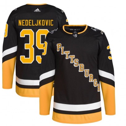 Youth Authentic Pittsburgh Penguins Alex Nedeljkovic Adidas 2021/22 Alternate Primegreen Pro Player Jersey - Black