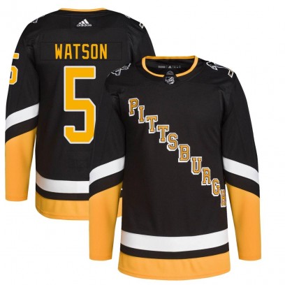 Youth Authentic Pittsburgh Penguins Bryan Watson Adidas 2021/22 Alternate Primegreen Pro Player Jersey - Black