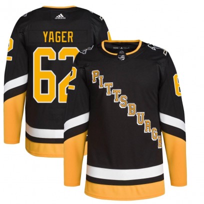 Youth Authentic Pittsburgh Penguins Brayden Yager Adidas 2021/22 Alternate Primegreen Pro Player Jersey - Black