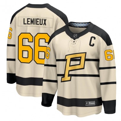 Men's Pittsburgh Penguins Mario Lemieux Fanatics Branded 2023 Winter Classic Jersey - Cream