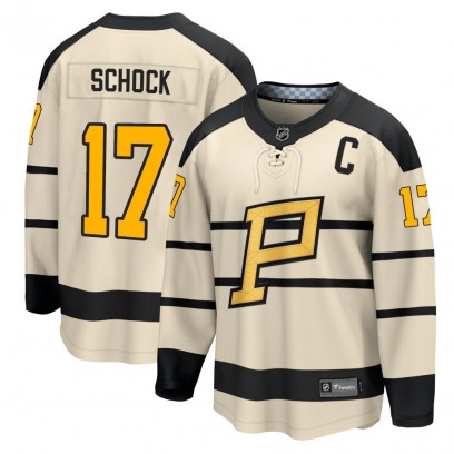 Men's Pittsburgh Penguins Ron Schock Fanatics Branded 2023 Winter Classic Jersey - Cream