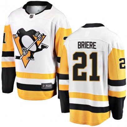 Youth Breakaway Pittsburgh Penguins Michel Briere Fanatics Branded Away Jersey - White
