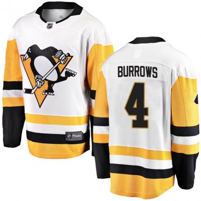 Youth Breakaway Pittsburgh Penguins Dave Burrows Fanatics Branded Away Jersey - White