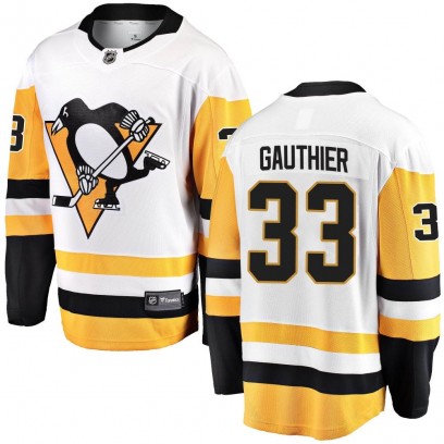 Youth Breakaway Pittsburgh Penguins Taylor Gauthier Fanatics Branded Away Jersey - White