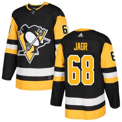 Youth Authentic Pittsburgh Penguins Jaromir Jagr Adidas Home Jersey - Black
