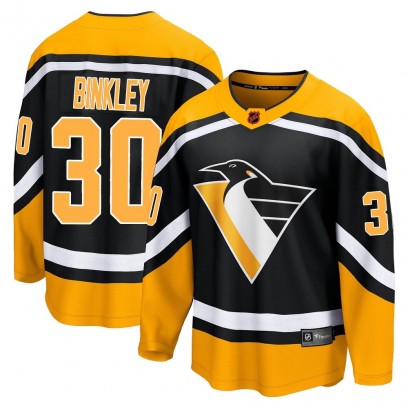 Men's Breakaway Pittsburgh Penguins Les Binkley Fanatics Branded Special Edition 2.0 Jersey - Black