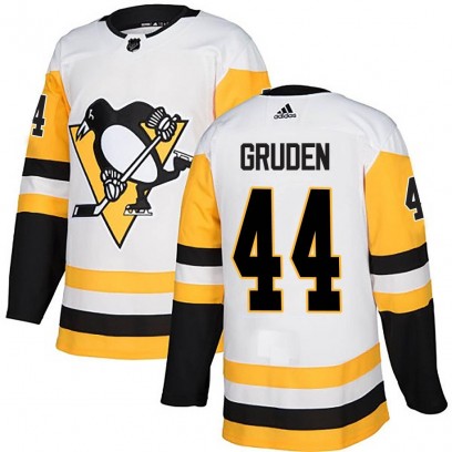 Youth Authentic Pittsburgh Penguins Jonathan Gruden Adidas Away Jersey - White