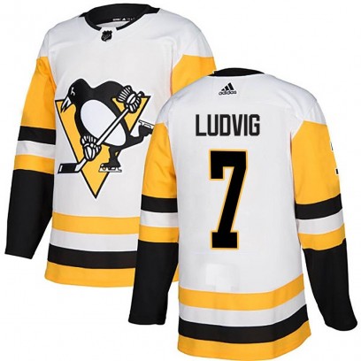 Youth Authentic Pittsburgh Penguins John Ludvig Adidas Away Jersey - White