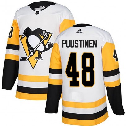 Youth Authentic Pittsburgh Penguins Valtteri Puustinen Adidas Away Jersey - White