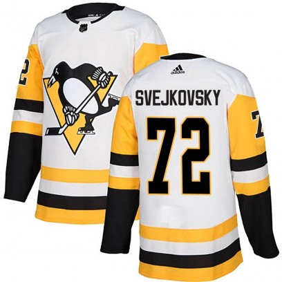 Youth Authentic Pittsburgh Penguins Lukas Svejkovsky Adidas Away Jersey - White