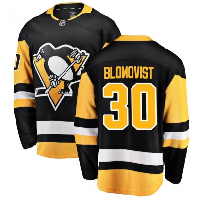 Men's Breakaway Pittsburgh Penguins Joel Blomqvist Fanatics Branded Home Jersey - Black
