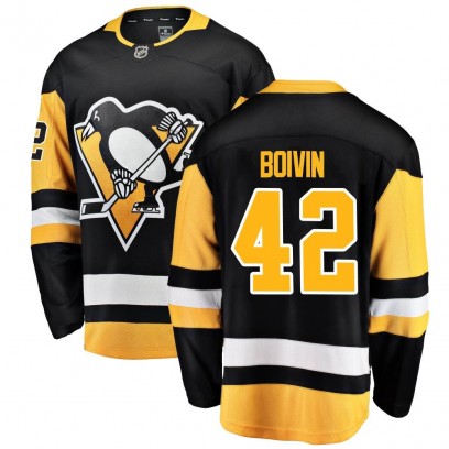 Men's Breakaway Pittsburgh Penguins Leo Boivin Fanatics Branded Home Jersey - Black
