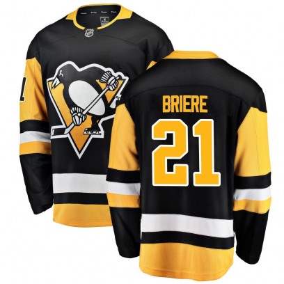 Men's Breakaway Pittsburgh Penguins Michel Briere Fanatics Branded Home Jersey - Black