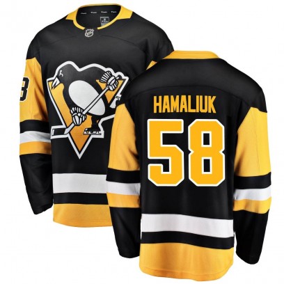 Men's Breakaway Pittsburgh Penguins Dillon Hamaliuk Fanatics Branded Home Jersey - Black