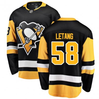 Men's Breakaway Pittsburgh Penguins Kris Letang Fanatics Branded Home Jersey - Black