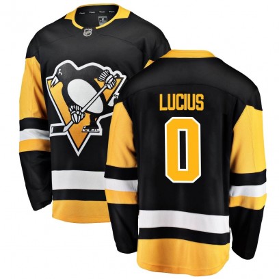 Men's Breakaway Pittsburgh Penguins Cruz Lucius Fanatics Branded Home Jersey - Black