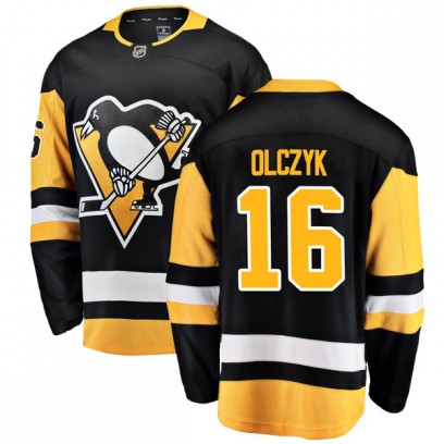Men's Breakaway Pittsburgh Penguins Ed Olczyk Fanatics Branded Home Jersey - Black