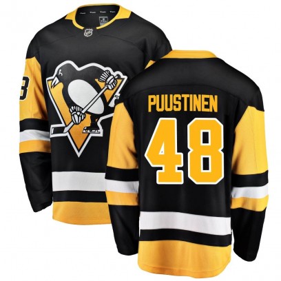 Men's Breakaway Pittsburgh Penguins Valtteri Puustinen Fanatics Branded Home Jersey - Black