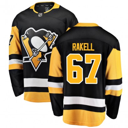 Men's Breakaway Pittsburgh Penguins Rickard Rakell Fanatics Branded Home Jersey - Black