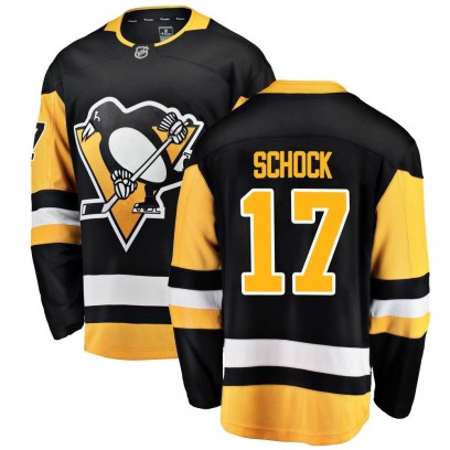 Men's Breakaway Pittsburgh Penguins Ron Schock Fanatics Branded Home Jersey - Black