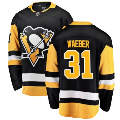 Men's Breakaway Pittsburgh Penguins Ludovic Waeber Fanatics Branded Home Jersey - Black