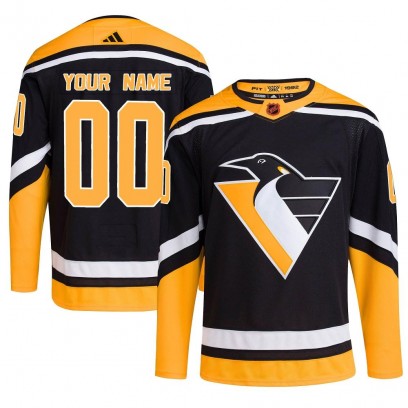 Youth Authentic Pittsburgh Penguins Custom Adidas Custom Reverse Retro 2.0 Jersey - Black
