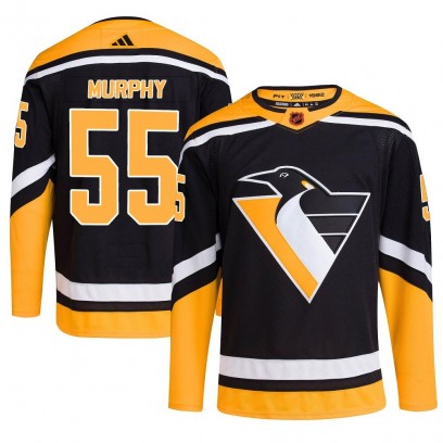 Youth Authentic Pittsburgh Penguins Larry Murphy Adidas Reverse Retro 2.0 Jersey - Black