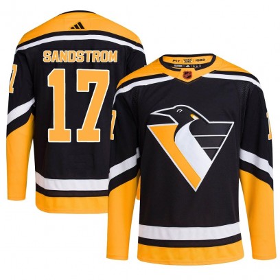 Youth Authentic Pittsburgh Penguins Tomas Sandstrom Adidas Reverse Retro 2.0 Jersey - Black