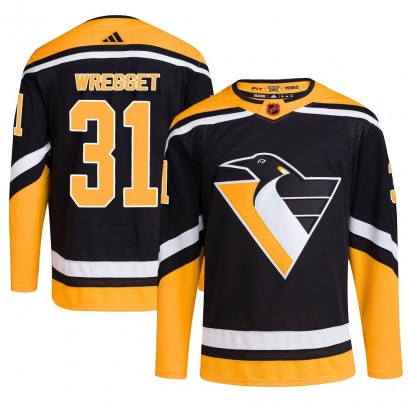 Youth Authentic Pittsburgh Penguins Ken Wregget Adidas Reverse Retro 2.0 Jersey - Black
