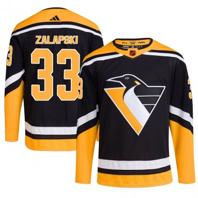 Youth Authentic Pittsburgh Penguins Zarley Zalapski Adidas Reverse Retro 2.0 Jersey - Black