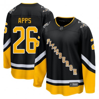 Men's Premier Pittsburgh Penguins Syl Apps Fanatics Branded 2021/22 Alternate Breakaway Player Jersey - Black