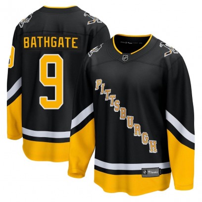 Men's Premier Pittsburgh Penguins Andy Bathgate Fanatics Branded 2021/22 Alternate Breakaway Player Jersey - Black