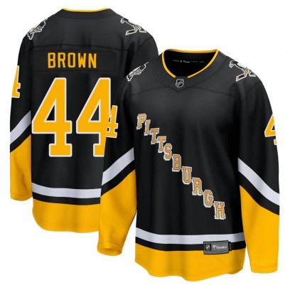 Men's Premier Pittsburgh Penguins Rob Brown Fanatics Branded 2021/22 Alternate Breakaway Player Jersey - Black