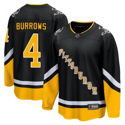Men's Premier Pittsburgh Penguins Dave Burrows Fanatics Branded 2021/22 Alternate Breakaway Player Jersey - Black