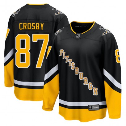 Men's Premier Pittsburgh Penguins Sidney Crosby Fanatics Branded 2021/22 Alternate Breakaway Player Jersey - Black