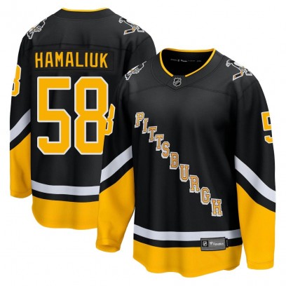 Men's Premier Pittsburgh Penguins Dillon Hamaliuk Fanatics Branded 2021/22 Alternate Breakaway Player Jersey - Black