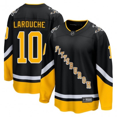 Men's Premier Pittsburgh Penguins Pierre Larouche Fanatics Branded 2021/22 Alternate Breakaway Player Jersey - Black