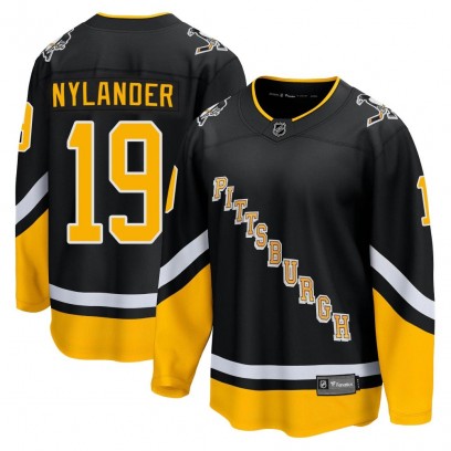 Men's Premier Pittsburgh Penguins Alex Nylander Fanatics Branded 2021/22 Alternate Breakaway Player Jersey - Black