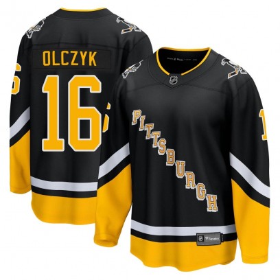 Men's Premier Pittsburgh Penguins Ed Olczyk Fanatics Branded 2021/22 Alternate Breakaway Player Jersey - Black