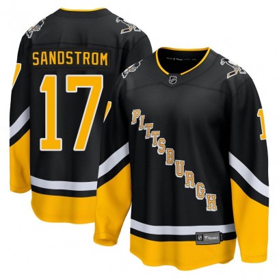 Men's Premier Pittsburgh Penguins Tomas Sandstrom Fanatics Branded 2021/22 Alternate Breakaway Player Jersey - Black