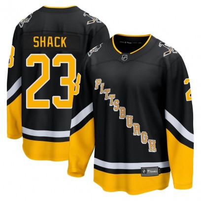 Men's Premier Pittsburgh Penguins Eddie Shack Fanatics Branded 2021/22 Alternate Breakaway Player Jersey - Black