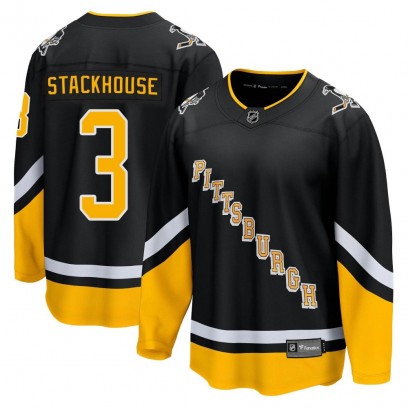 Men's Premier Pittsburgh Penguins Ron Stackhouse Fanatics Branded 2021/22 Alternate Breakaway Player Jersey - Black