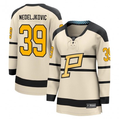 Women's Pittsburgh Penguins Alex Nedeljkovic Fanatics Branded 2023 Winter Classic Jersey - Cream