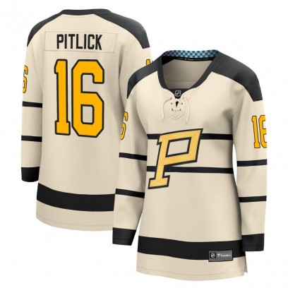 Women's Pittsburgh Penguins Rem Pitlick Fanatics Branded 2023 Winter Classic Jersey - Cream