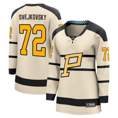 Women's Pittsburgh Penguins Lukas Svejkovsky Fanatics Branded 2023 Winter Classic Jersey - Cream