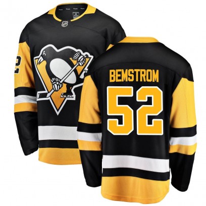 Youth Breakaway Pittsburgh Penguins Emil Bemstrom Fanatics Branded Home Jersey - Black