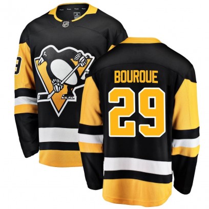 Youth Breakaway Pittsburgh Penguins Phil Bourque Fanatics Branded Home Jersey - Black