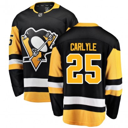 Youth Breakaway Pittsburgh Penguins Randy Carlyle Fanatics Branded Home Jersey - Black